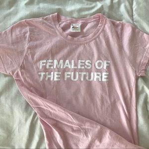 “ Females of the future” light pink women’s tee